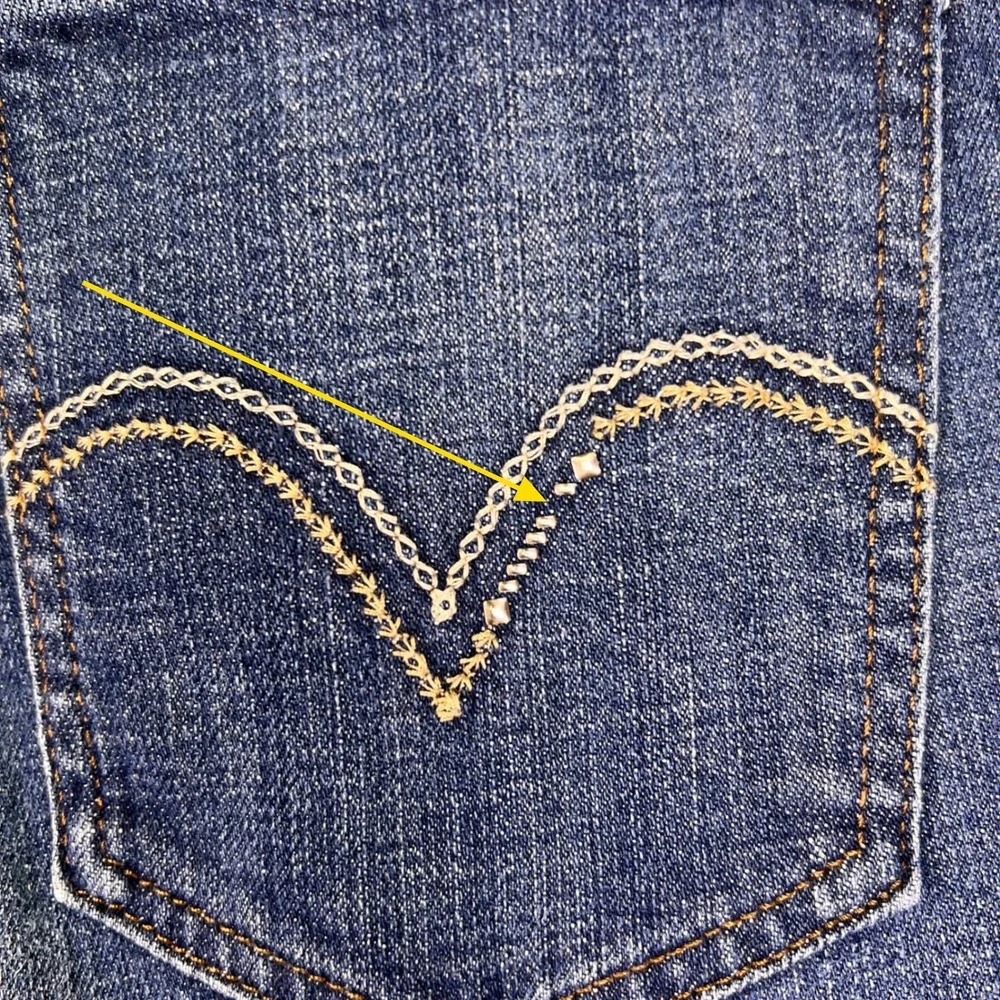 Levis 515 Jeans Womens Size 12 Long Dark Wash‎ Bootcut Stretch Denim Embellished